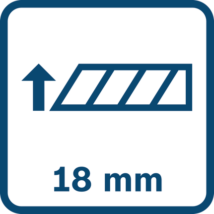 حجم النصل 18 مم.