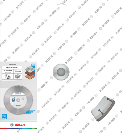 قرص قطع الماس متعدد المواد من Bosch 350 مم للأسطح المختلفة.