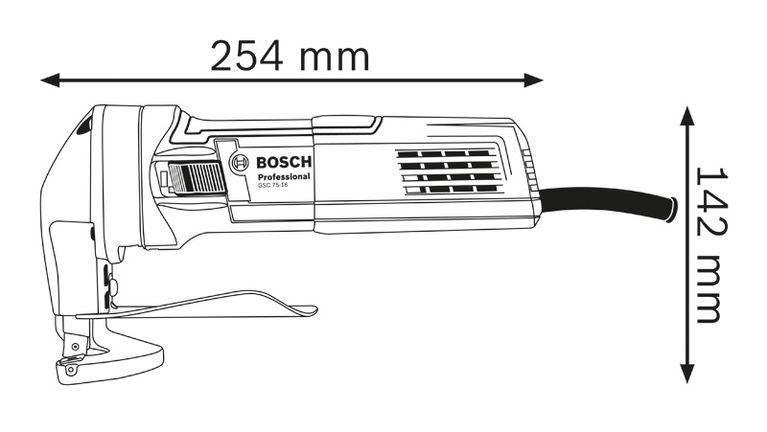 Shear dimensions diagram.