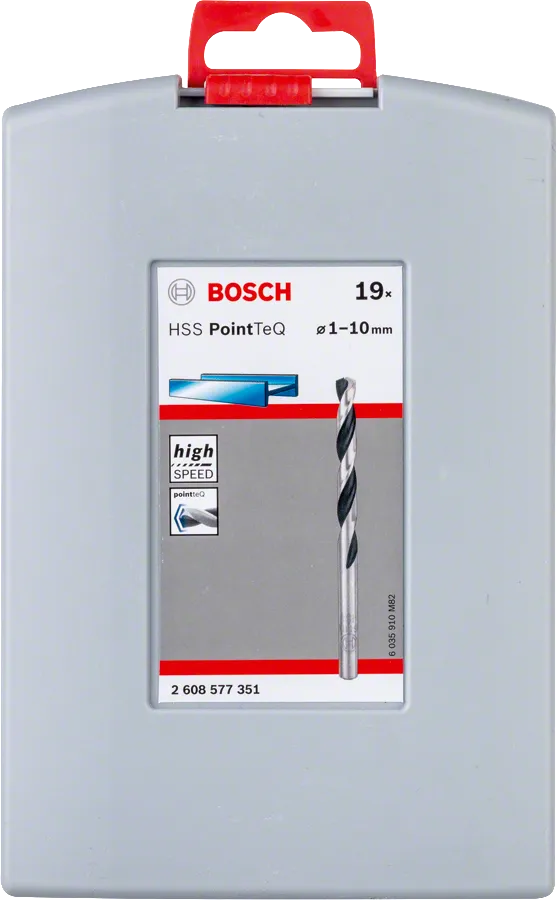 Bosch HSS PointTeQ 19-piece drill bit set 1-10mm.