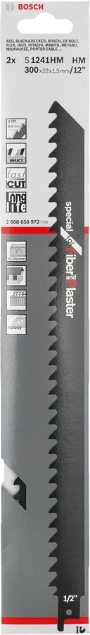 Bosch S 1241 HM reciprocating saw blade 12″.