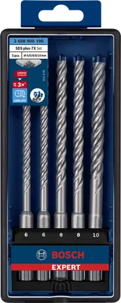 Bosch EXPERT SDS plus-7X hammer drill bit set 6/6/8/8/10 mm.