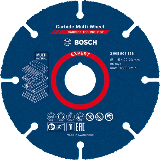 Bosch EXPERT Multi Material Carbide Cutting Disc 115 mm.