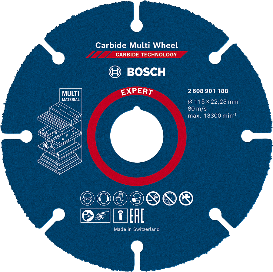 Bosch EXPERT Multi Material Carbide Cutting Disc 115 mm.