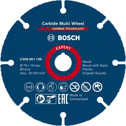 Bosch EXPERT Multi Material Carbide Cutting Disc 76 x 10 mm.