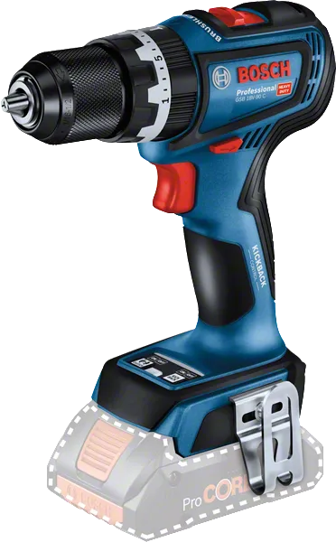 Bosch GSB 18V-90 C cordless combi drill with ProCORE18V battery.