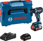Bosch GSR 18V-90 C cordless drill set with case.