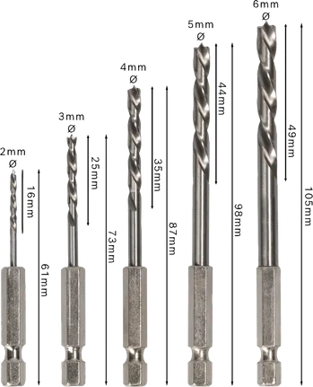 Bosch PRO Wood HSS Brad Point Drill Bit Set 5 pcs.