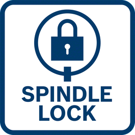 Easy disc / tool change thanks to spindle lock