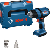 Bosch GHG 18V-50 cordless heat gun with accessories.