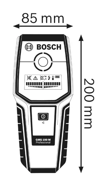 Dimensioned detector diagram.