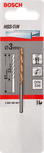 Broca para metal Bosch HSS-TiN de 3 mm DIN 338.