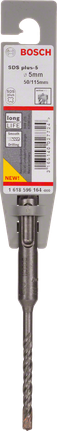 Broca para taladro percutor Bosch SDS plus-5 de 5 mm de larga duración.