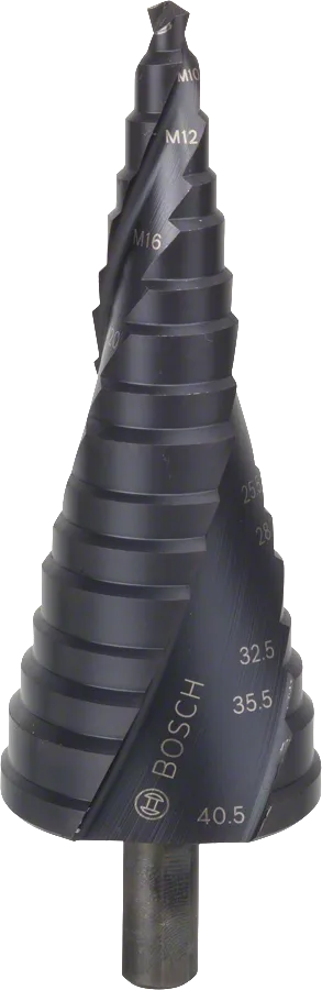 Broca escalonada Bosch HSS-AlTiN para agujeros M10-M40.