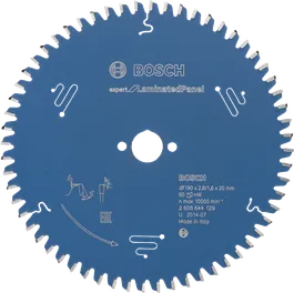 Hoja de sierra circular Bosch Expert para paneles laminados.