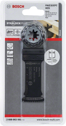 Hoja de sierra de inmersión Bosch PAIZ 32 EPC HCS para madera.