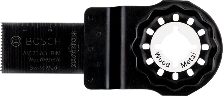 Hoja de sierra oscilante Bosch Starlock para madera y metal.