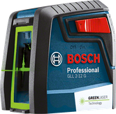 Herramienta niveladora láser Bosch GLL 2-12 G con láser verde.