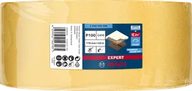 Rollo de papel de lija Bosch EXPERT C470 de 115 mm x 50 m, G100.