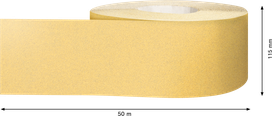 Rollo de papel de lija Bosch C470, 115 mm x 50 m, grano 100.