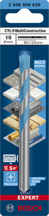Broca multiconstrucción Bosch EXPERT CYL-9 de 10 mm.