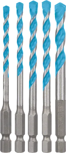 Juego de brocas Bosch EXPERT HEX-9 MultiConstruction de 5 piezas.