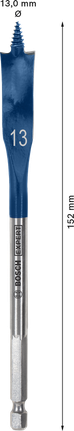 Broca plana Bosch EXPERT Self Cut Speed ​​de 13 mm.