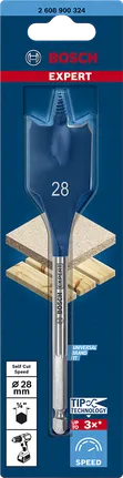 Broca plana Bosch EXPERT Self Cut Speed ​​de 28 mm.