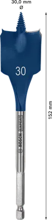 Broca de pala autocortante Bosch EXPERT de 30 mm.
