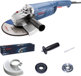Amoladora angular Bosch GWS 2200-230 con accesorios.