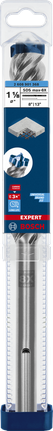 Broca para taladro percutor Bosch SDS max-8X de 1-1/8 pulgadas y 13 pulgadas.