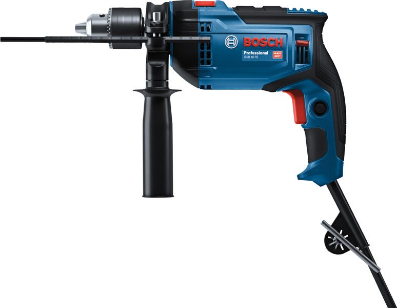 Taladro de impacto Bosch GSB 16RE con empuñadura lateral.