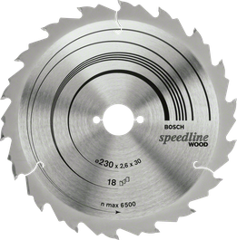 Hoja de sierra circular Bosch Speedline Wood para cortar madera.