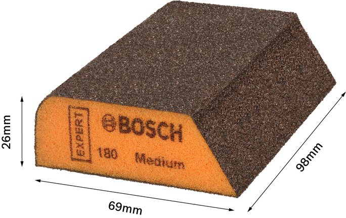 Taco de lijado de espuma media Bosch EXPERT Combi S470 69x97x26mm.