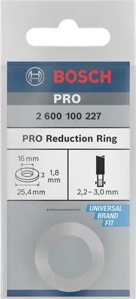 Anillo reductor Bosch 25,4×1,8×16 mm.