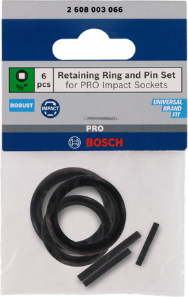 Juego de pasador y anillo de retención de 1/2″ de Bosch.