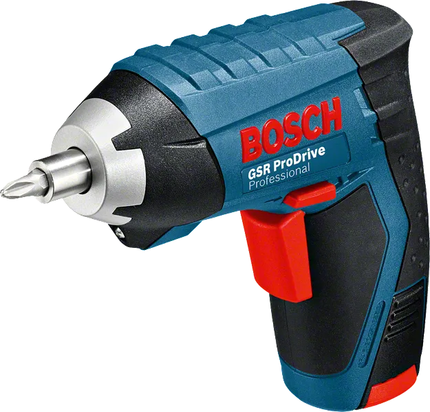 Destornillador inalámbrico Bosch GSR ProDrive, diseño compacto.