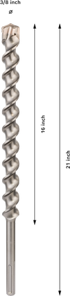 Broca Bosch PRO SDS-max-7 1 3/8"x16/21 para mampostería.