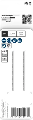 Hojas de sierra de calar Bosch PRO Metal Pipes T321BF 132 mm 2 piezas.