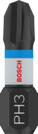Punta de destornillador Bosch PRO Phillips Impact Bit PH3 de 25 mm.