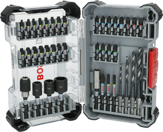 Bosch PRO Impact Metal Set 40 piezas con brocas y puntas de destornillador.