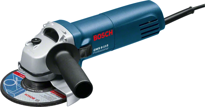 Amoladora angular Bosch GWS 6-115 con disco de 115 mm.