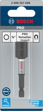 Accesorio Bosch PRO para llave de impacto de 3/8 de pulgada (65 mm).