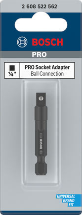 Adaptador de enchufe Bosch PRO de 1/4 de pulgada con conexión de bola.