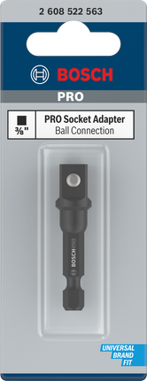 Adaptador de enchufe Bosch PRO con conexión de bola de 3/8 de pulgada.