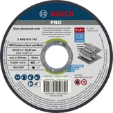 Disco de corte Bosch PRO para acero inoxidable y metal de 115 mm.