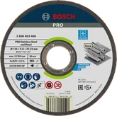 Disco de corte Bosch PRO para acero inoxidable y metal de 115 mm.