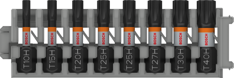 Juego de puntas de impacto Bosch PRO TH T10H a T40H, 8 piezas.