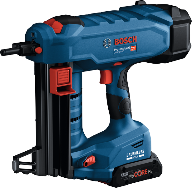 Clavadora de hormigón inalámbrica Bosch GNB 18V-40 con batería ProCORE de 4 Ah.