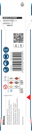 Broca multiusos Bosch EXPERT HEX-9 de 1/8 de pulgada.